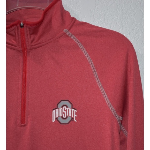 OHIO STATE BUCKEYES Colosseum 1/4 Zip Performance Shirt Women M Pullover Top - Picture 13 of 16